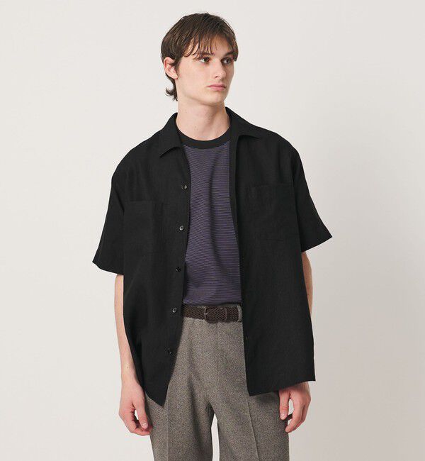 リネンキャンブリック ワンピースオープンカラーシャツ（UNITED ARROWS