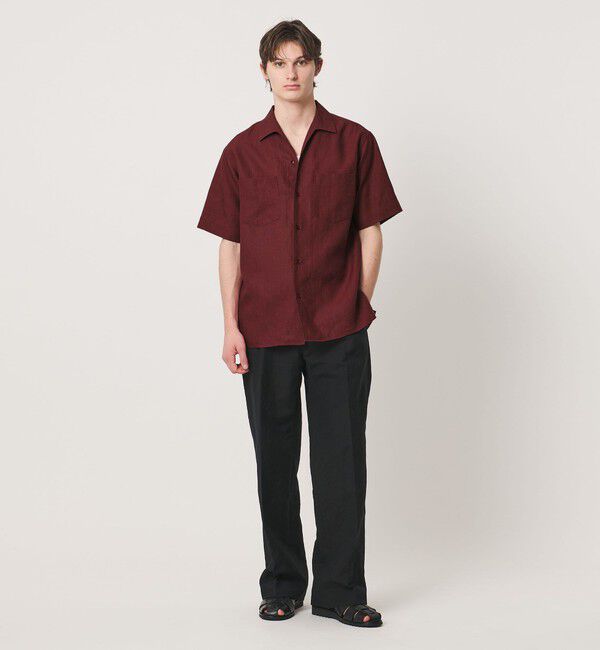リネンキャンブリック ワンピースオープンカラーシャツ（UNITED ARROWS