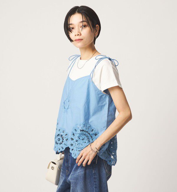 UNITED ARROWS green label relaxing「【別注】＜Fanaka＞レース キャミソール」|キャミソール|LT.BLUE