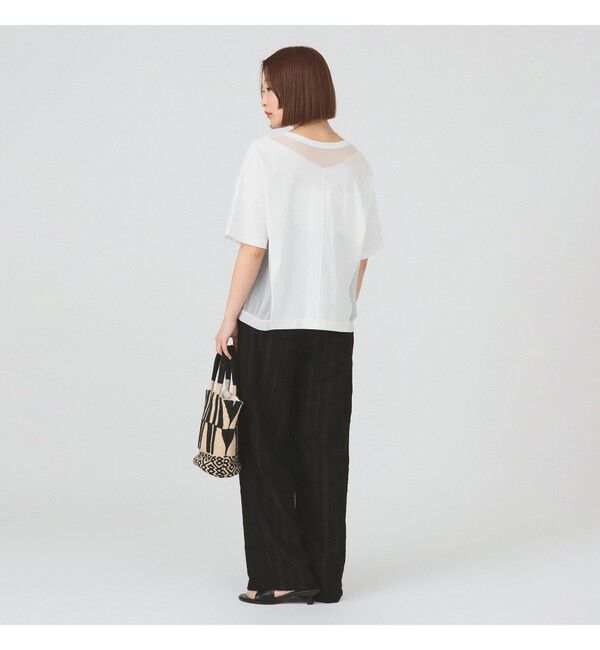 Ray BEAMS 「シアー キリカエ クルーネック Tシャツ」|Tシャツ・カットソー|