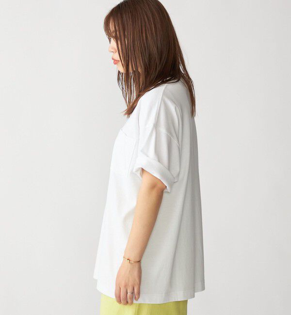 SHIPS「【WEB限定】SHIPS:〈汗染み防止加工〉ワンポイントロゴ ビッグシルエットヘビーウェイトTシャツ」|Tシャツ・カットソー|