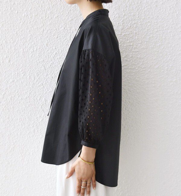 SHIPS for women「《予約》〈手洗い可能〉カットワーク レース スリーブ ブラウス」|シャツ・ブラウス|