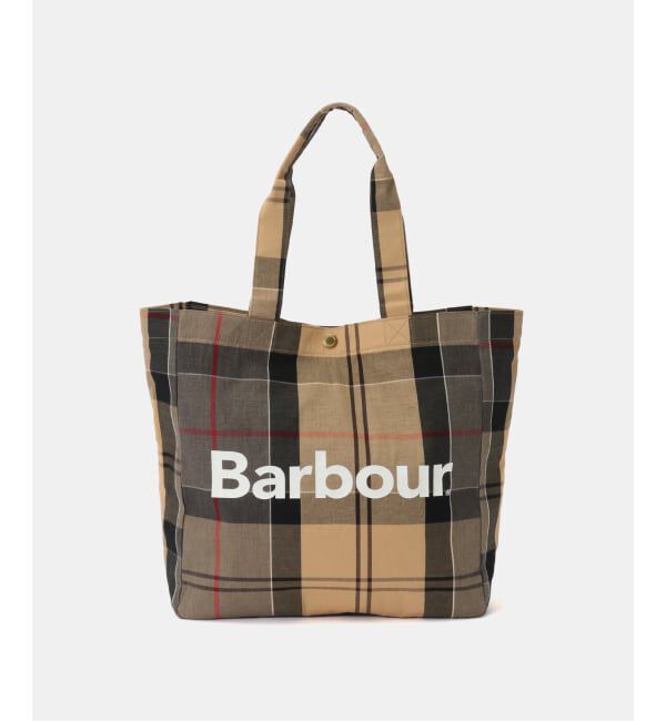 SLOBE IENA「Barbour/バブアー TELFIELD TARTAN TOTE BAG UBA0751TN51/31」|トートバッグ|ベージュ A