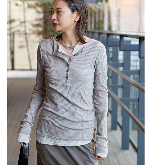 JOURNAL STANDARD「《追加3》シアーテレコヘンリーネックプルオーバー」|Tシャツ・カットソー|