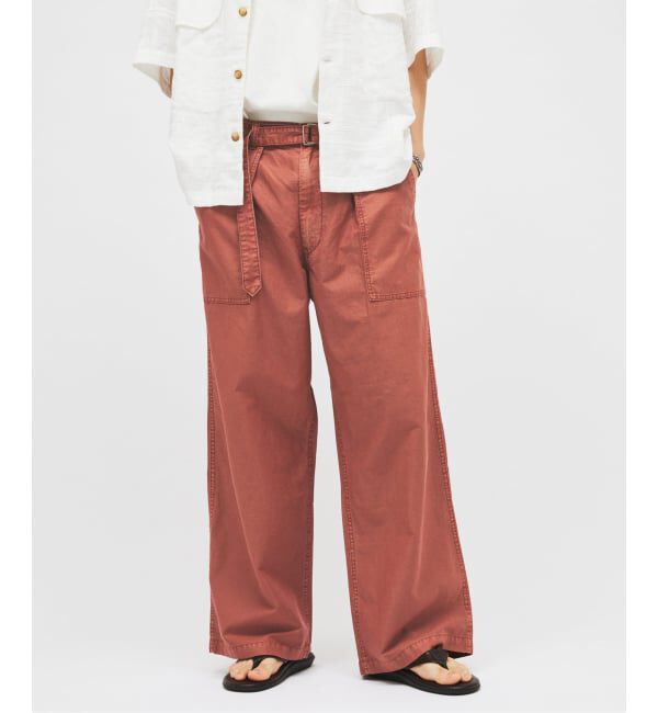 JOURNAL STANDARD「《予約》コットン リネン ベルテッド ワイド カット ベイカー パンツ」|カーゴ|