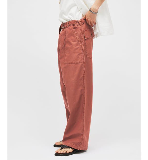 JOURNAL STANDARD「《予約》コットン リネン ベルテッド ワイド カット ベイカー パンツ」|カーゴ|