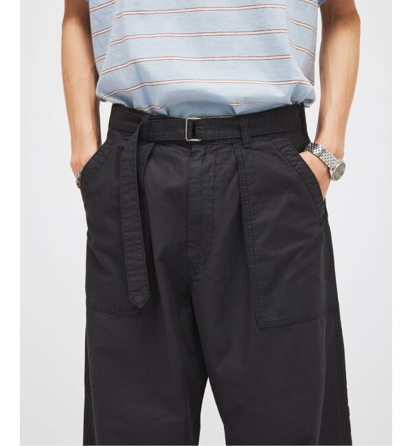 JOURNAL STANDARD「《予約》コットン リネン ベルテッド ワイド カット ベイカー パンツ」|カーゴ|