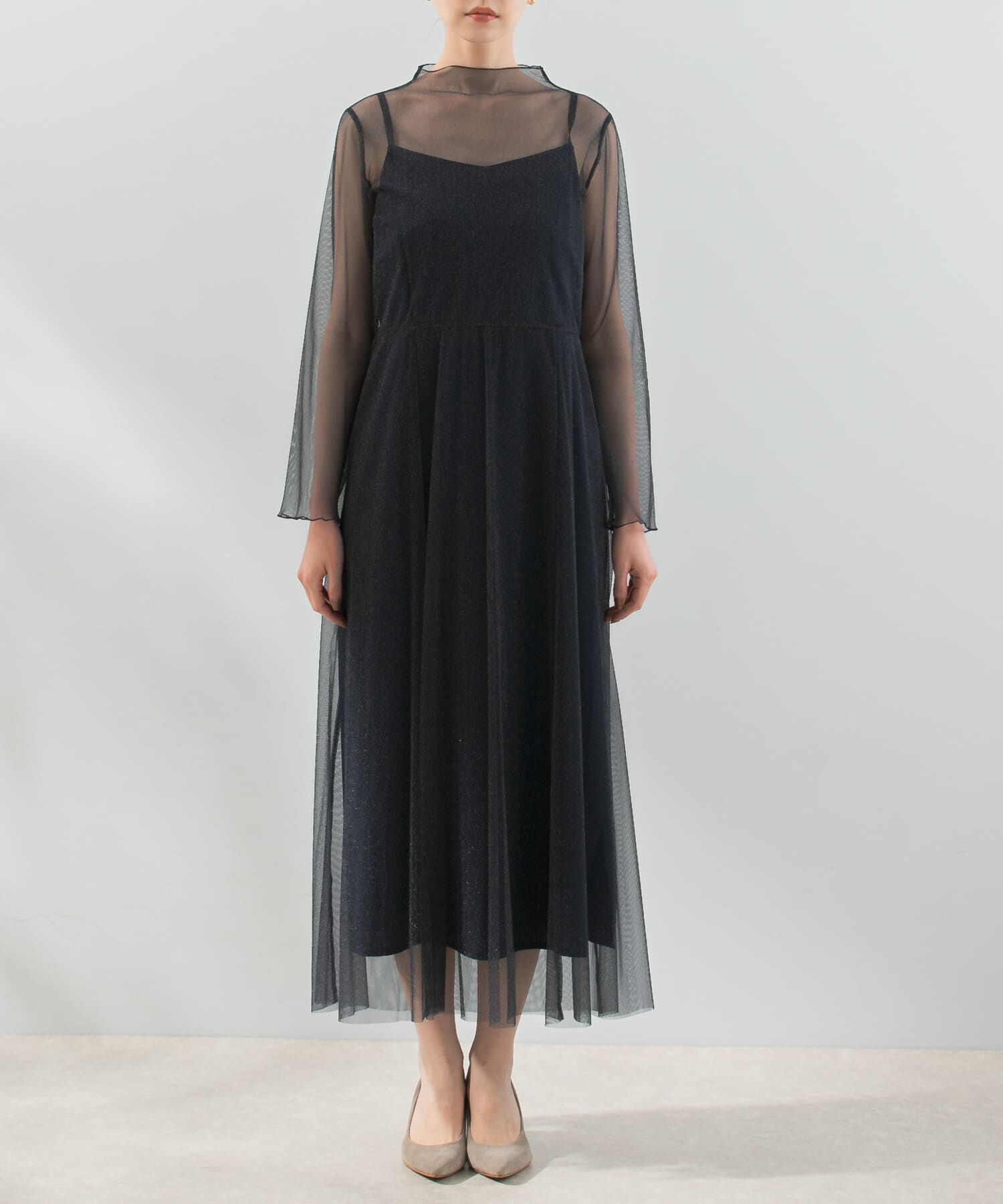 URBAN RESEARCH ROSSO「kaene　ラメチュールメロウワンピース」|ワンピース|