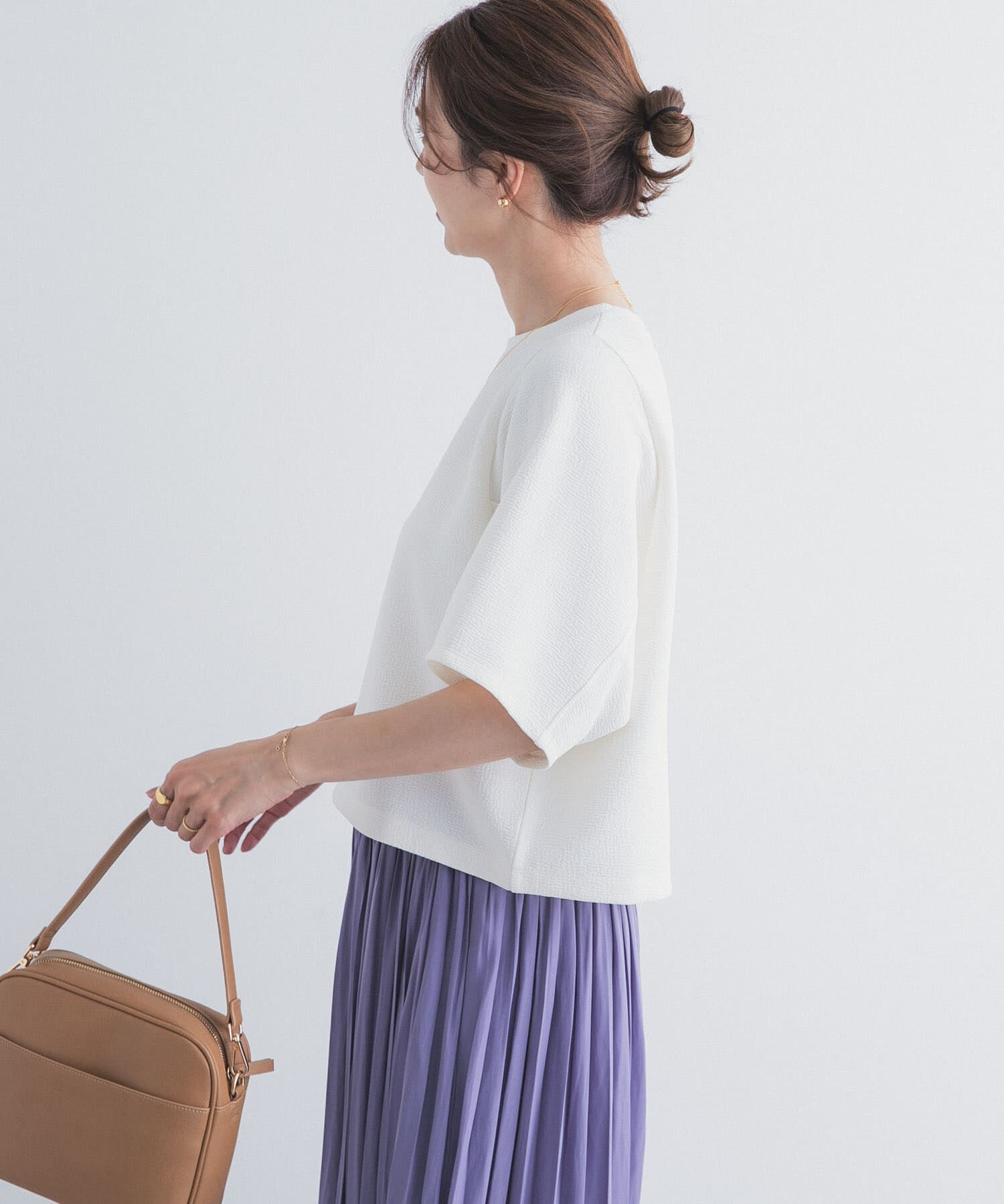 URBAN RESEARCH DOORS「袖ボリュームクロップドプルオーバー」|Tシャツ・カットソー|