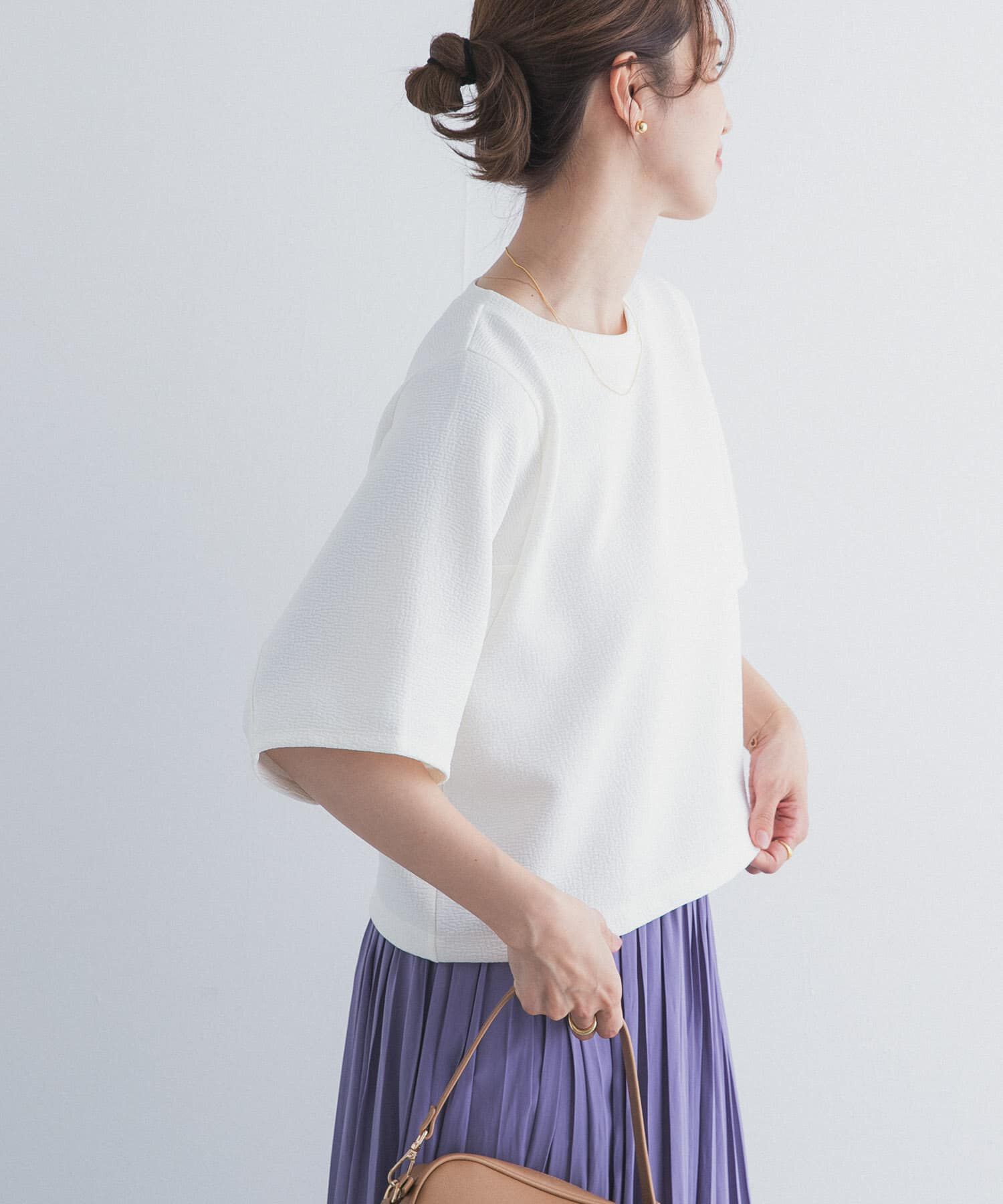 URBAN RESEARCH DOORS「袖ボリュームクロップドプルオーバー」|Tシャツ・カットソー|