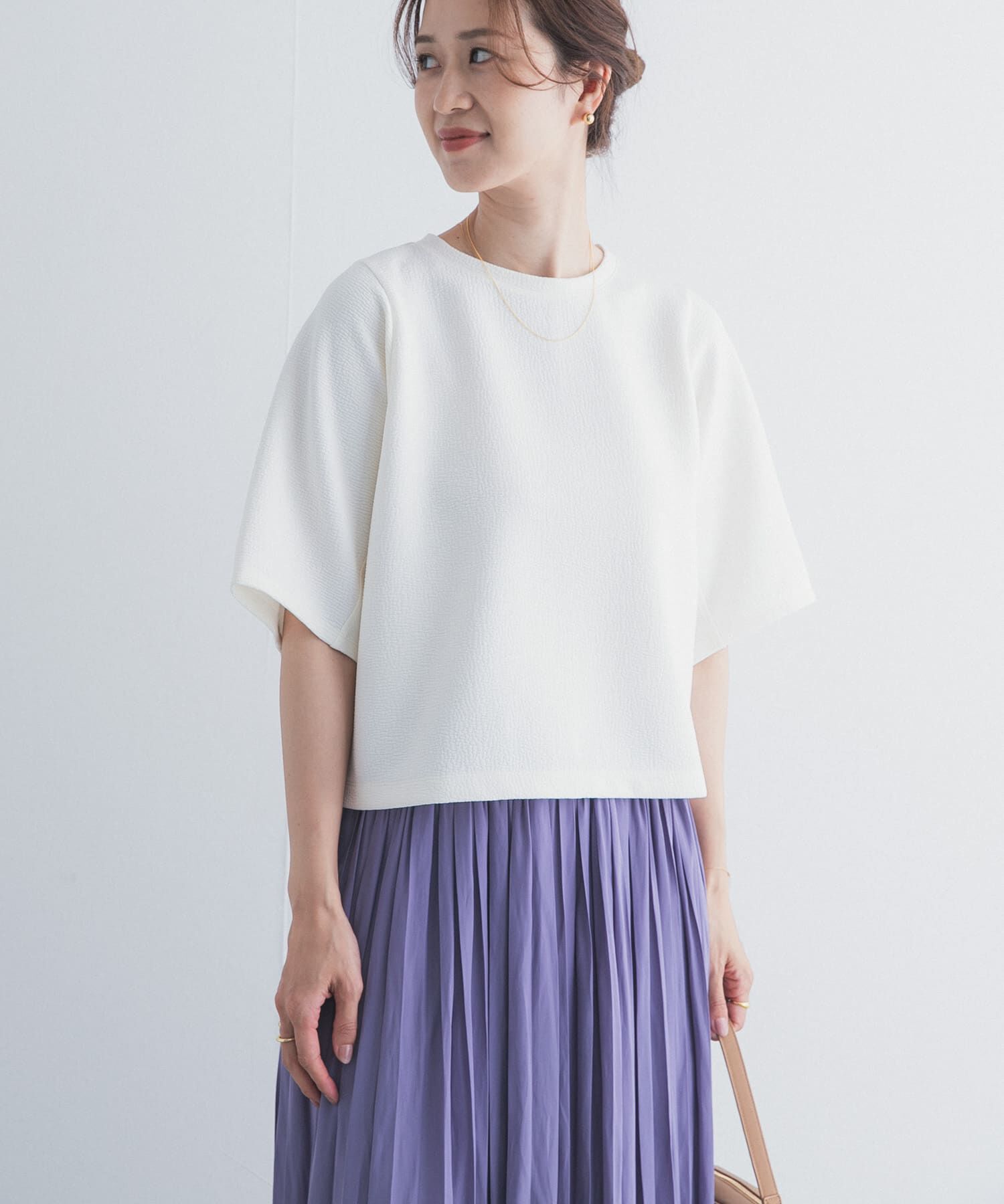 URBAN RESEARCH DOORS「袖ボリュームクロップドプルオーバー」|Tシャツ・カットソー|