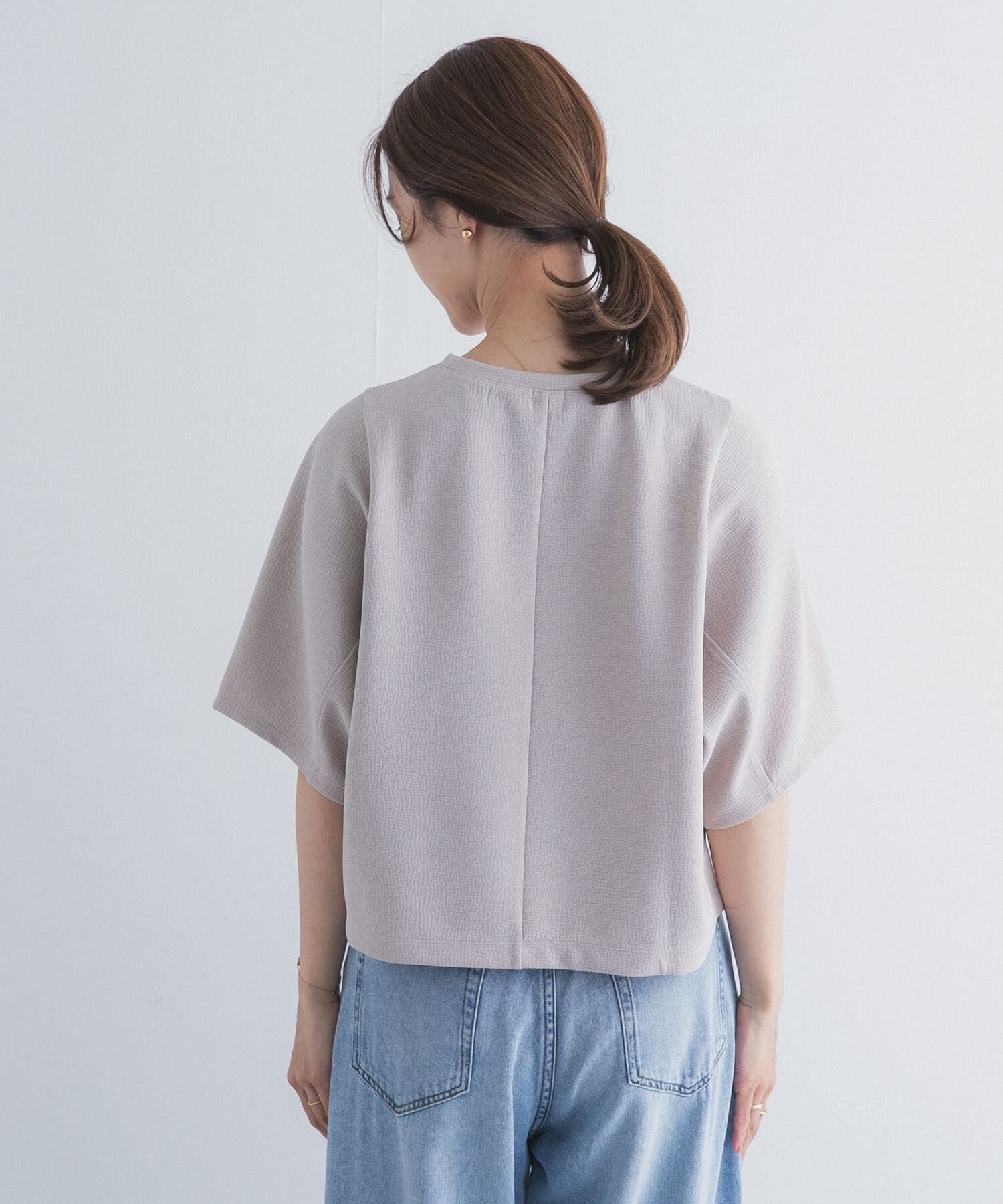 URBAN RESEARCH DOORS「袖ボリュームクロップドプルオーバー」|Tシャツ・カットソー|