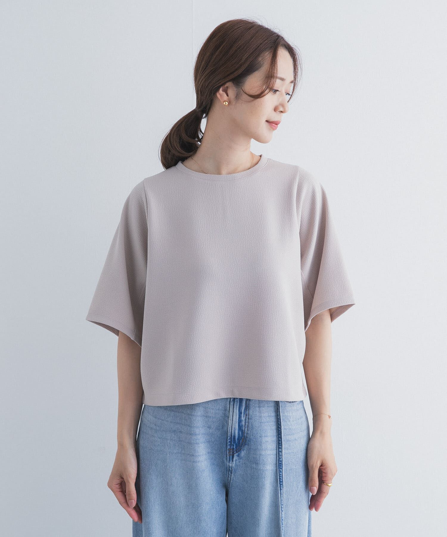URBAN RESEARCH DOORS「袖ボリュームクロップドプルオーバー」|Tシャツ・カットソー|