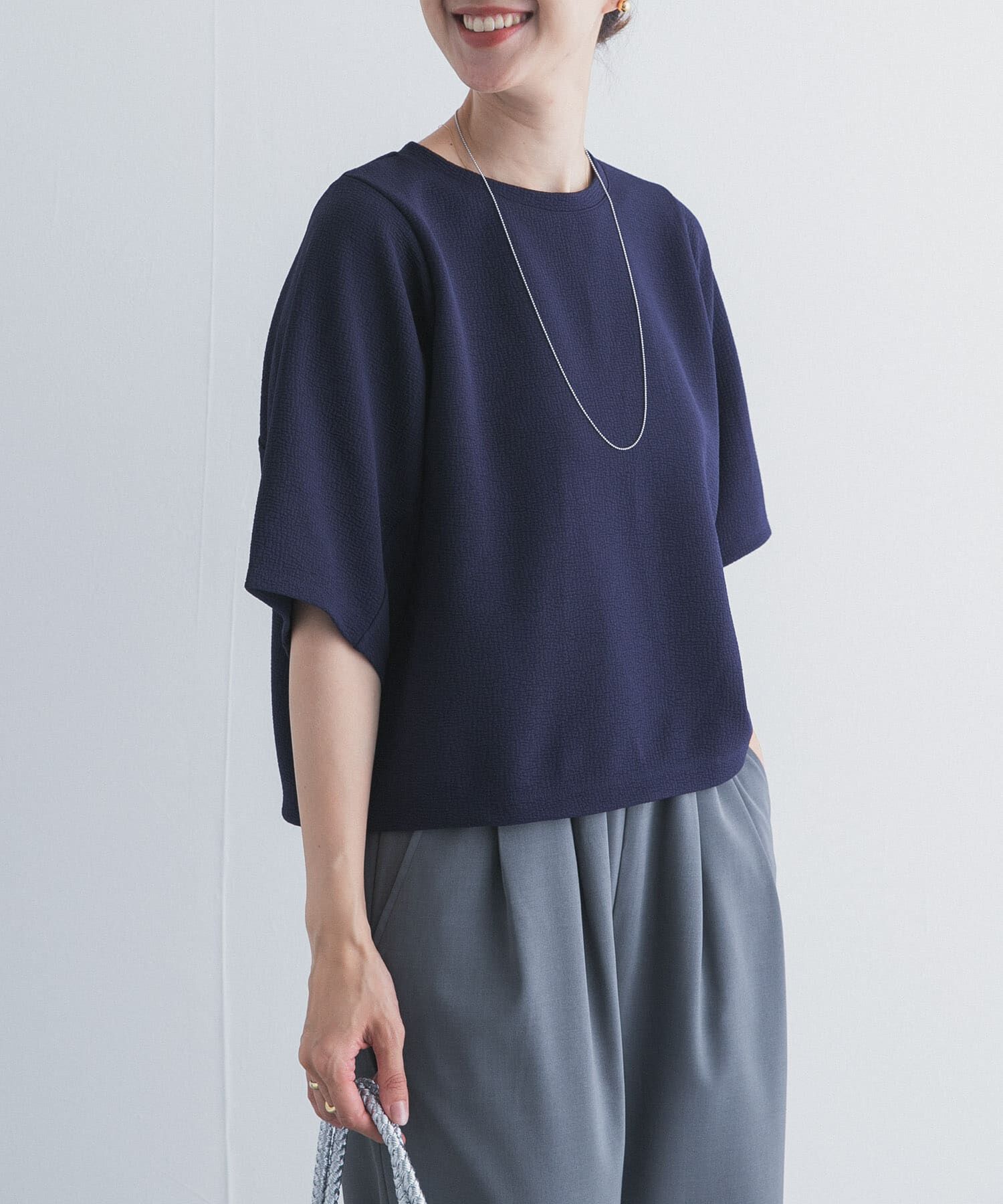 URBAN RESEARCH DOORS「袖ボリュームクロップドプルオーバー」|Tシャツ・カットソー|