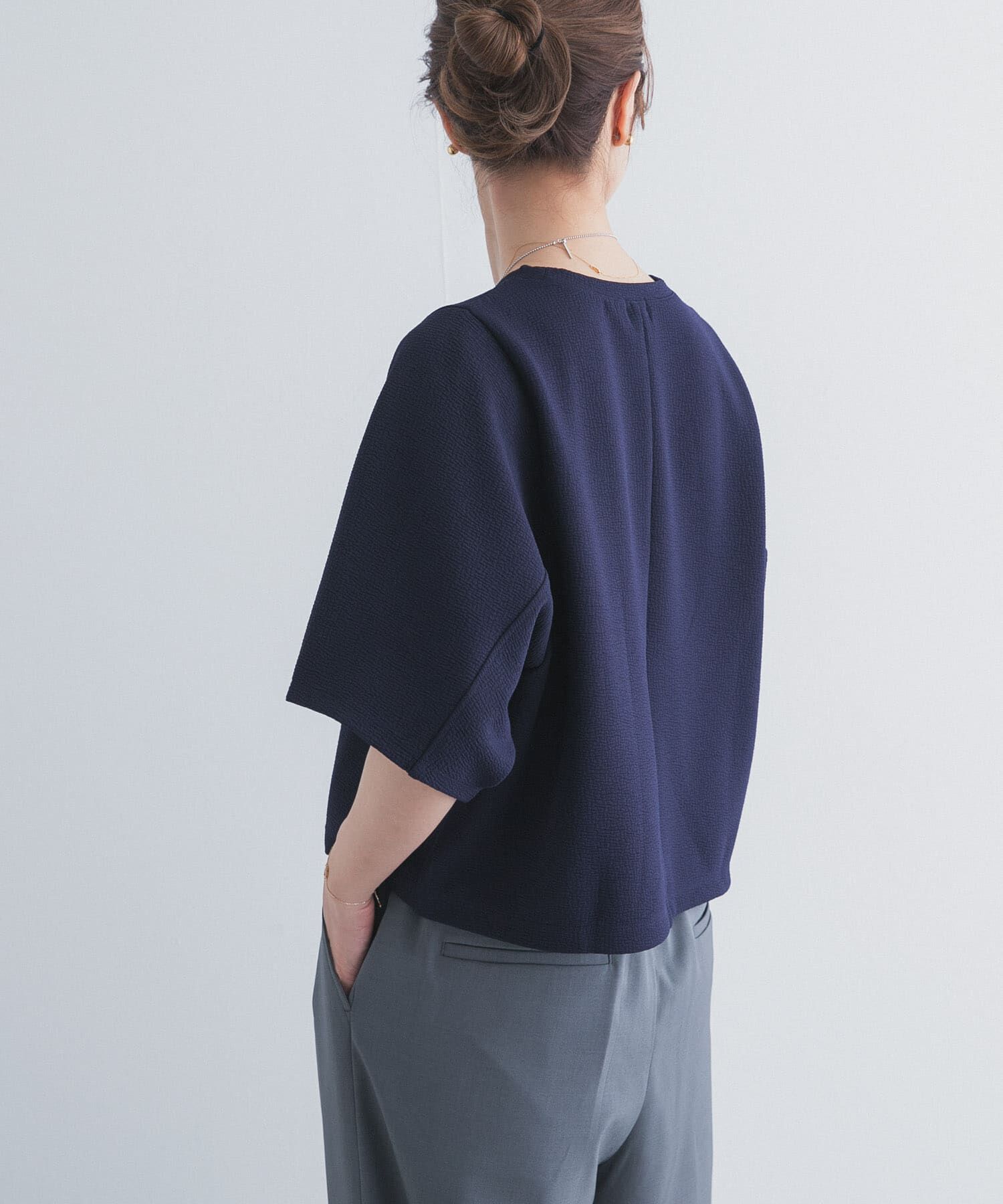 URBAN RESEARCH DOORS「袖ボリュームクロップドプルオーバー」|Tシャツ・カットソー|