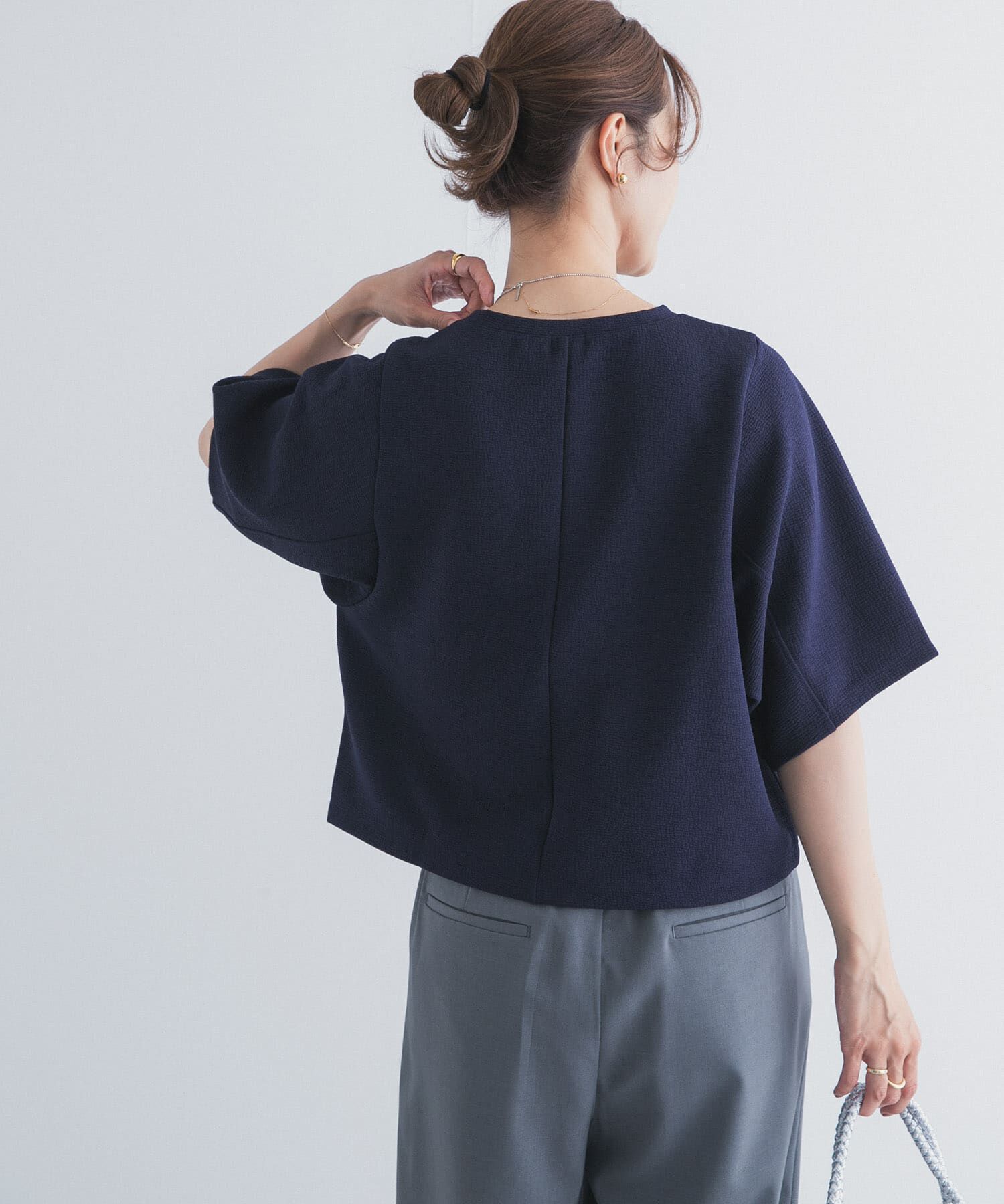 URBAN RESEARCH DOORS「袖ボリュームクロップドプルオーバー」|Tシャツ・カットソー|