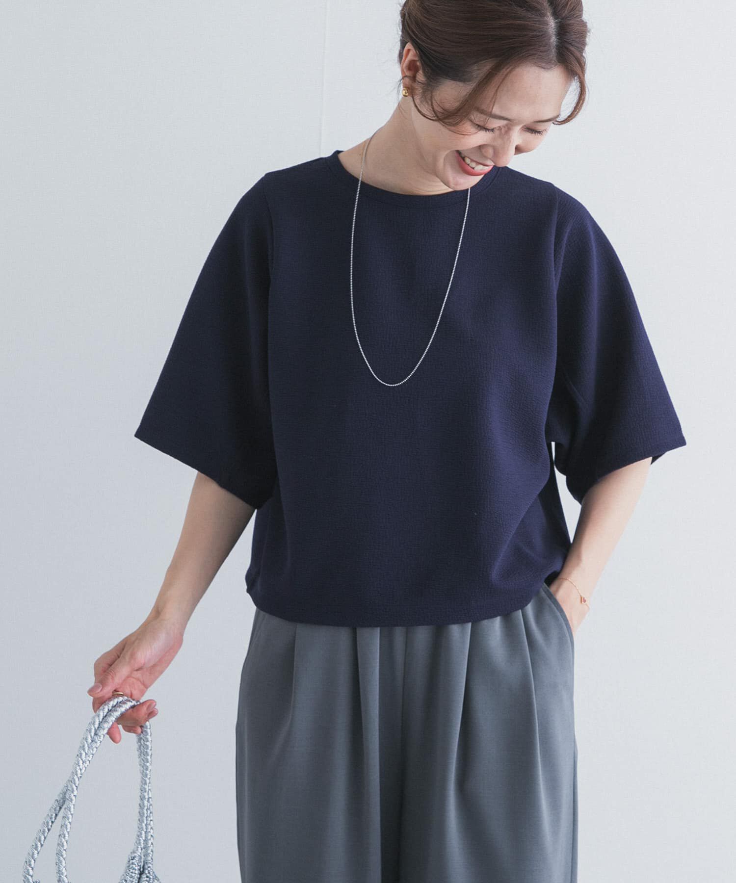 URBAN RESEARCH DOORS「袖ボリュームクロップドプルオーバー」|Tシャツ・カットソー|