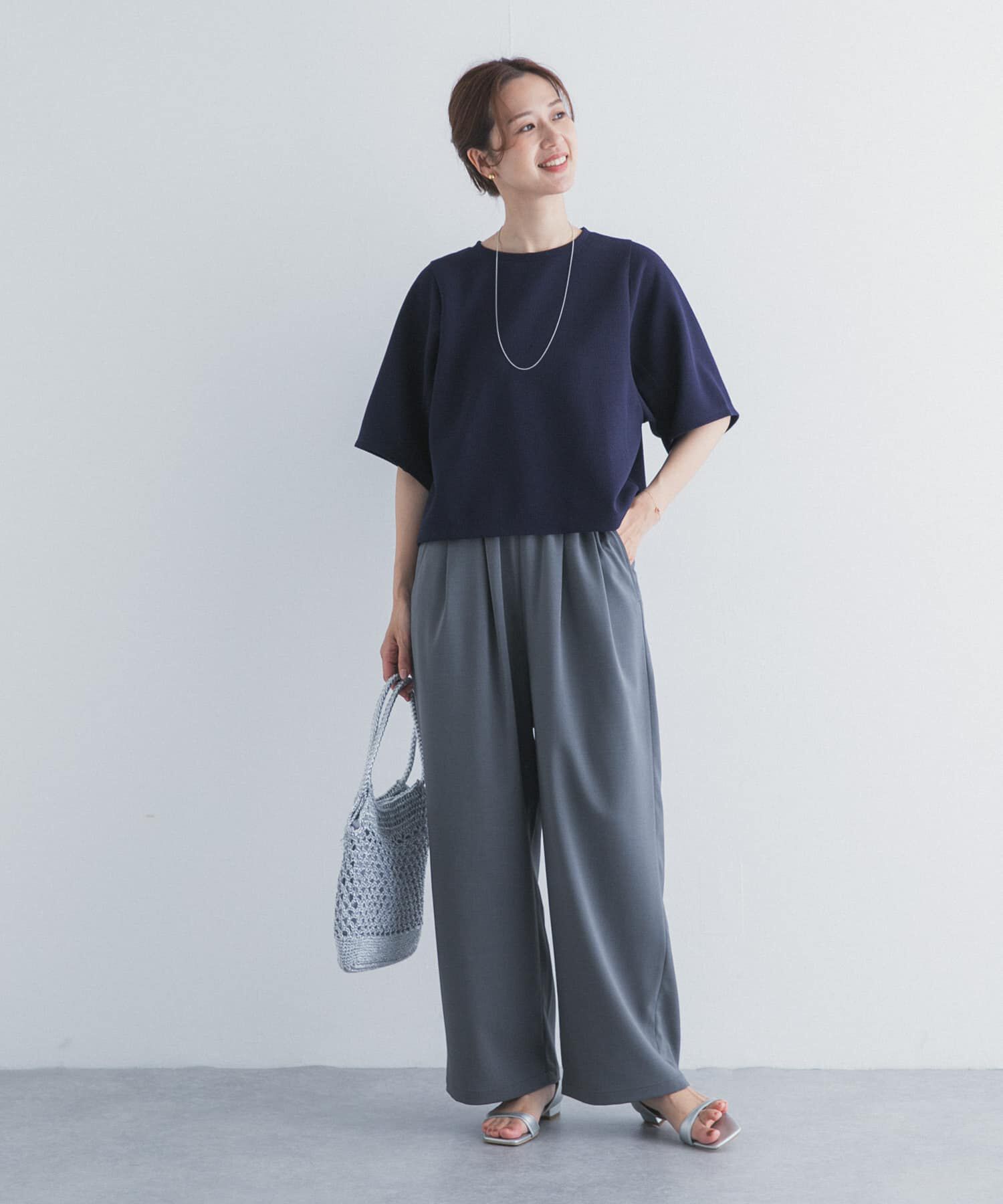 URBAN RESEARCH DOORS「袖ボリュームクロップドプルオーバー」|Tシャツ・カットソー|