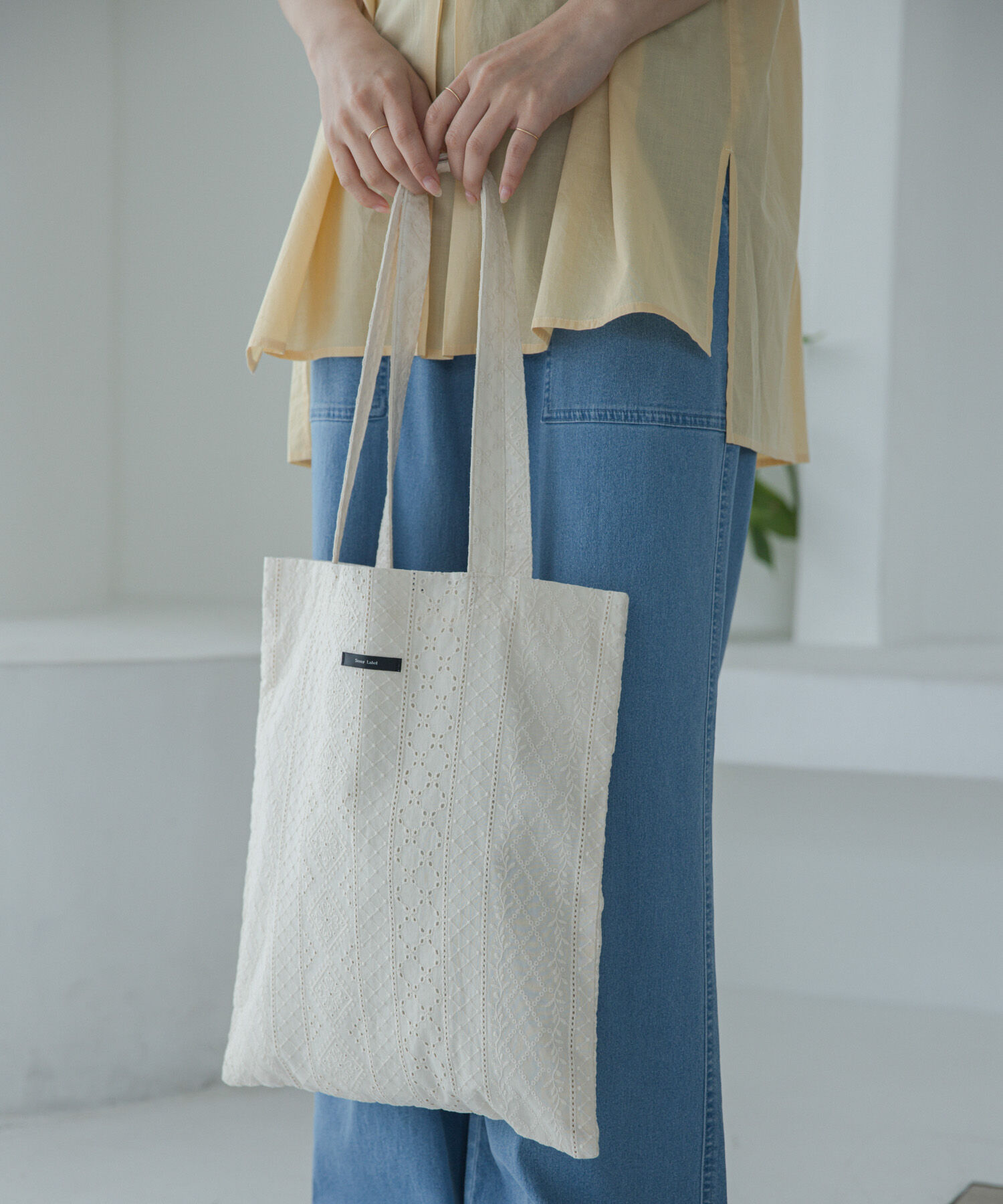 Sonny Label 「コットンレーストートバッグ」|トートバッグ|アイボリー