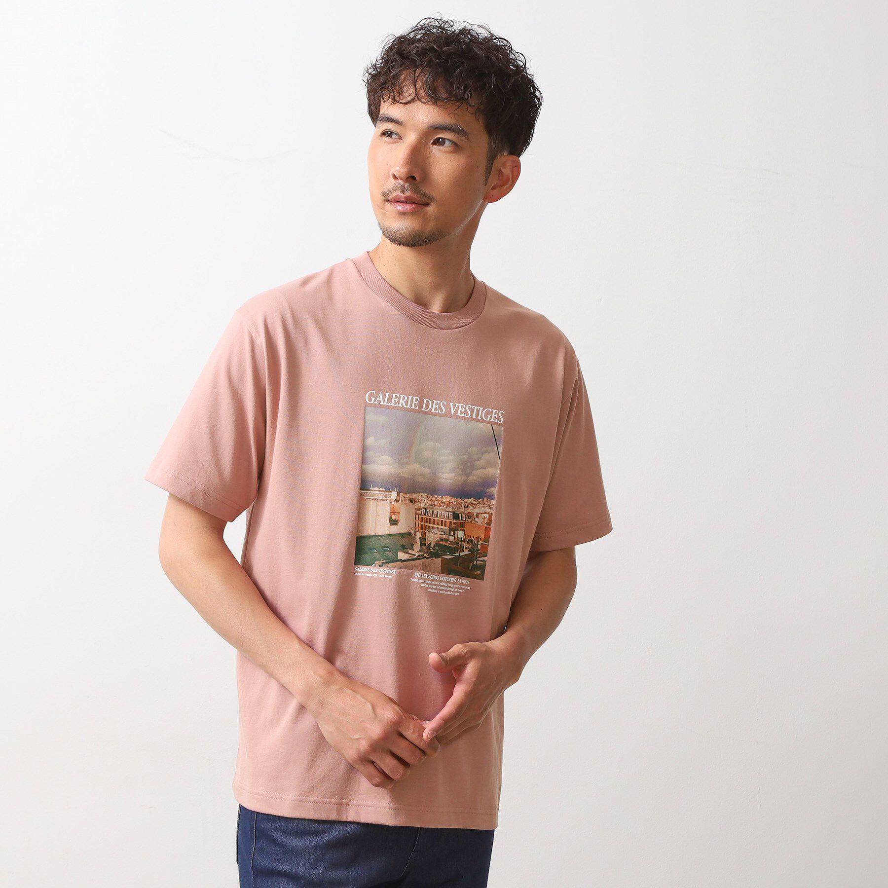THE SHOP TK「【旅するTシャツ】フォトプリント 洗濯機OK/サスティナブル」|Tシャツ・カットソー|ピンク(071)