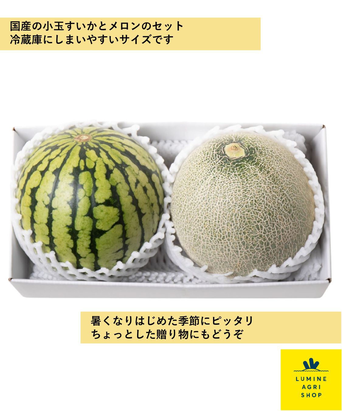 LUMINE AGRI SHOP「ちょうどイイ！国産メロンと小玉すいか」|果物・野菜|
