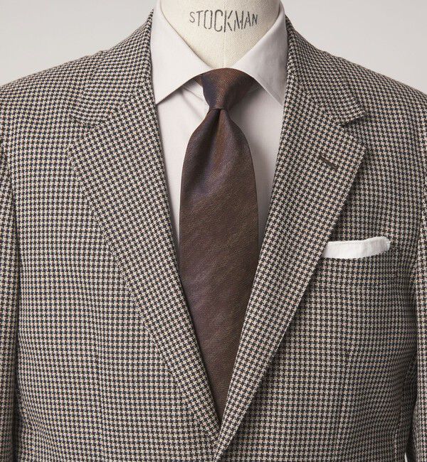UNITED ARROWS green label relaxing「GLR シルク4 8.0cm ソリッド ネクタイ」|ネクタイ・蝶ネクタイ|DK.BROWN