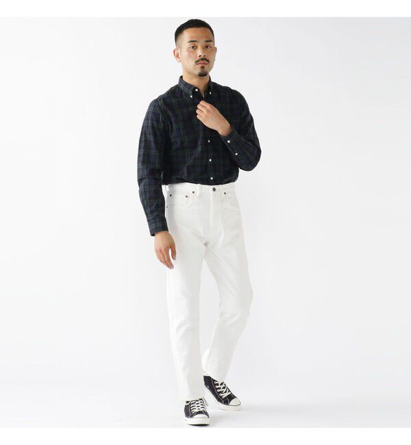 BEAMS PLUS「BEAMS PLUS / インディゴチェック ボタンダウンシャツ」|シャツ・ブラウス|