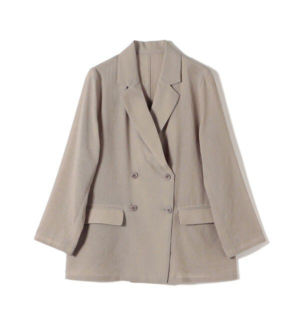 SHIPS Colors 「《一部追加予約》SHIPS Colors:〈手洗い可能〉シアー リネンライク ダブルジャケット◆」|テーラードジャケット|