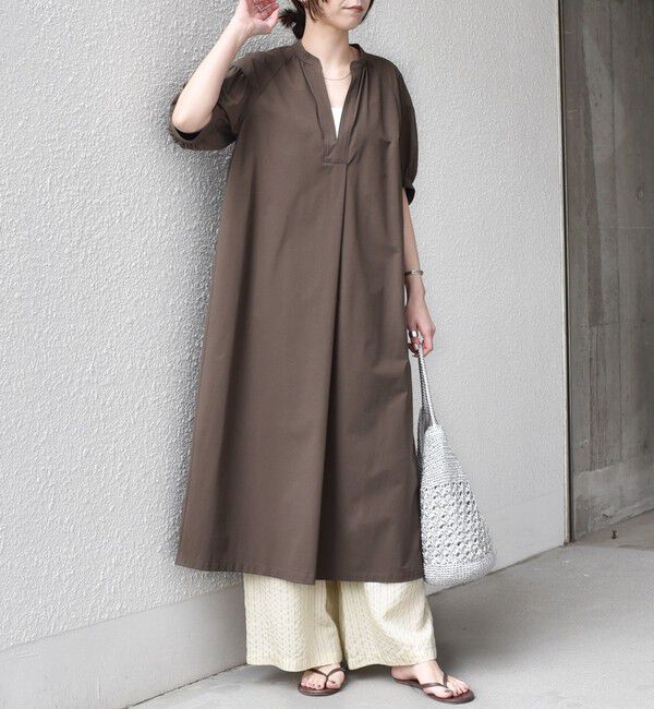 SHIPS Colors 「SHIPS Colors:〈UVカット・接触冷感〉ファンクション スキッパー ワンピース◇」|ワンピース|