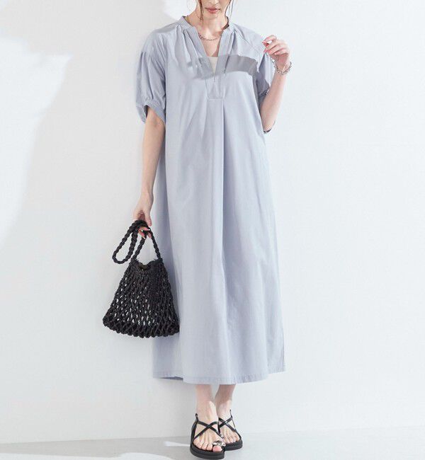 SHIPS Colors 「SHIPS Colors:〈UVカット・接触冷感〉ファンクション スキッパー ワンピース◇」|ワンピース|ライトブルー