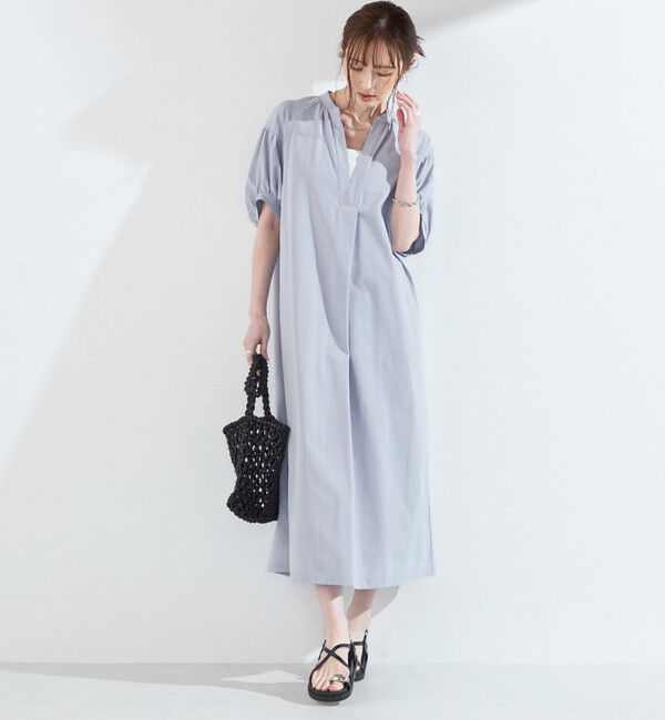 SHIPS Colors 「SHIPS Colors:〈UVカット・接触冷感〉ファンクション スキッパー ワンピース◇」|ワンピース|