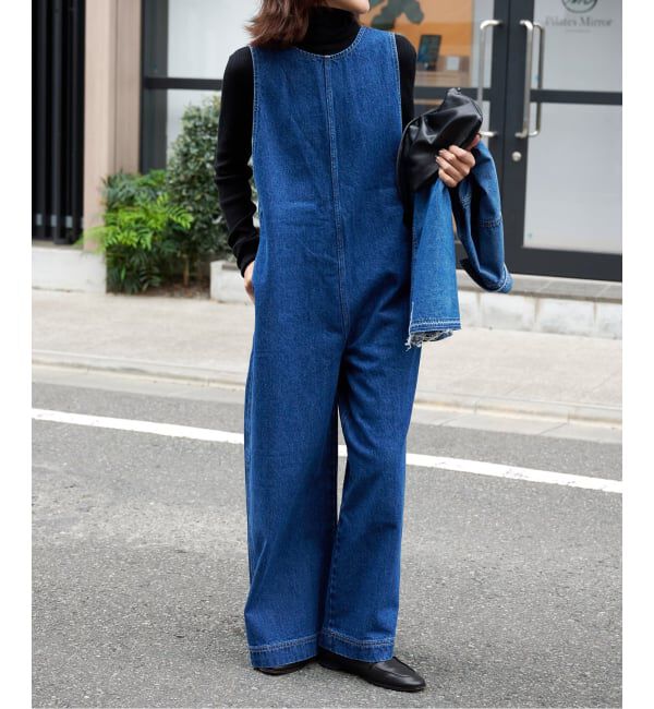 OUTDOOR PRODUCTS Usual Things「追加ULT デニムバックVネックオールインワン」|オールインワン|