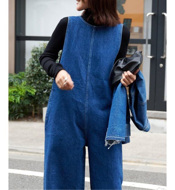 OUTDOOR PRODUCTS Usual Things「追加ULT デニムバックVネックオールインワン」|オールインワン|