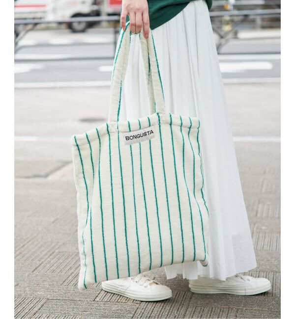 SLOBE IENA「《追加》BONGUSTA/ボングスタ naram striped トートバッグ」|トートバッグ|