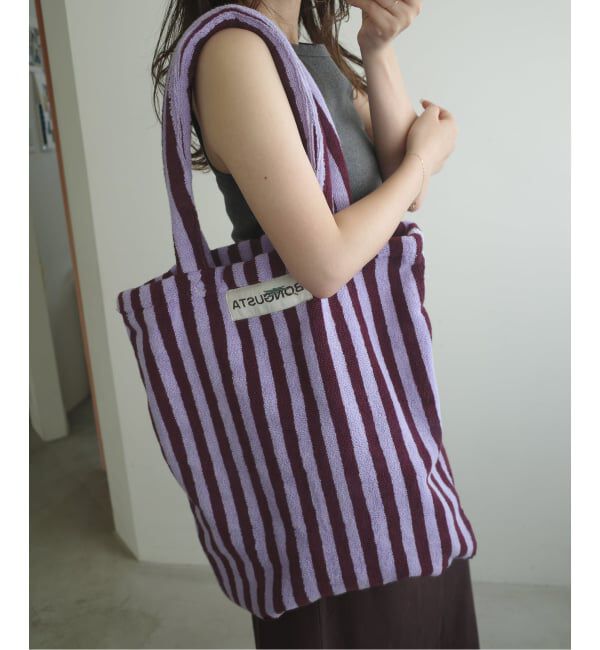 SLOBE IENA「《追加》BONGUSTA/ボングスタ naram striped トートバッグ」|トートバッグ|