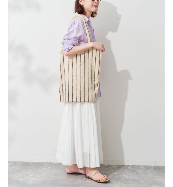 SLOBE IENA「《追加》BONGUSTA/ボングスタ naram striped トートバッグ」|トートバッグ|