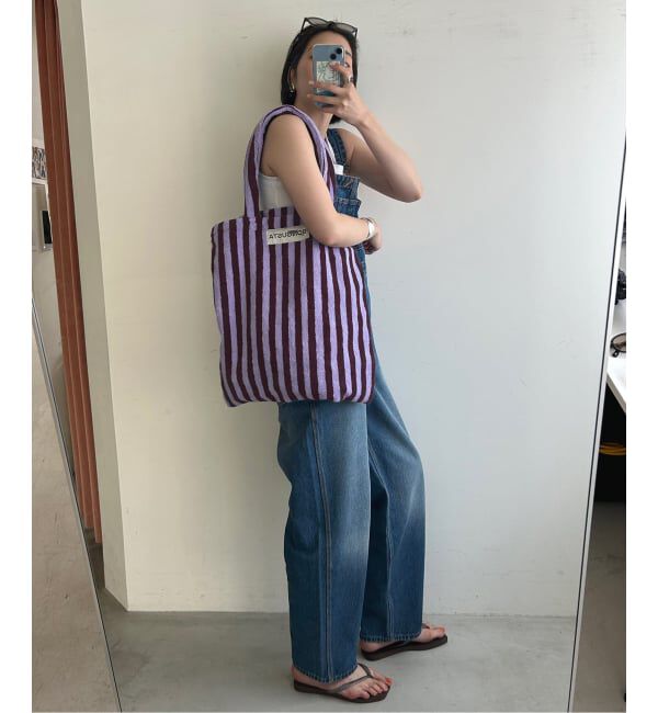 SLOBE IENA「《追加》BONGUSTA/ボングスタ naram striped トートバッグ」|トートバッグ|