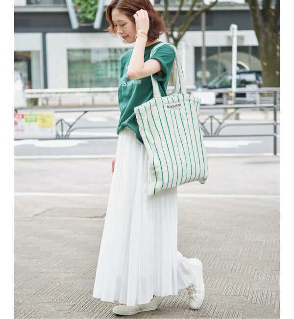 SLOBE IENA「《追加》BONGUSTA/ボングスタ naram striped トートバッグ」|トートバッグ|