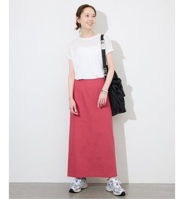 SLOBE IENA「《追加2》スラブ天竺5分袖TEE」|Tシャツ・カットソー|
