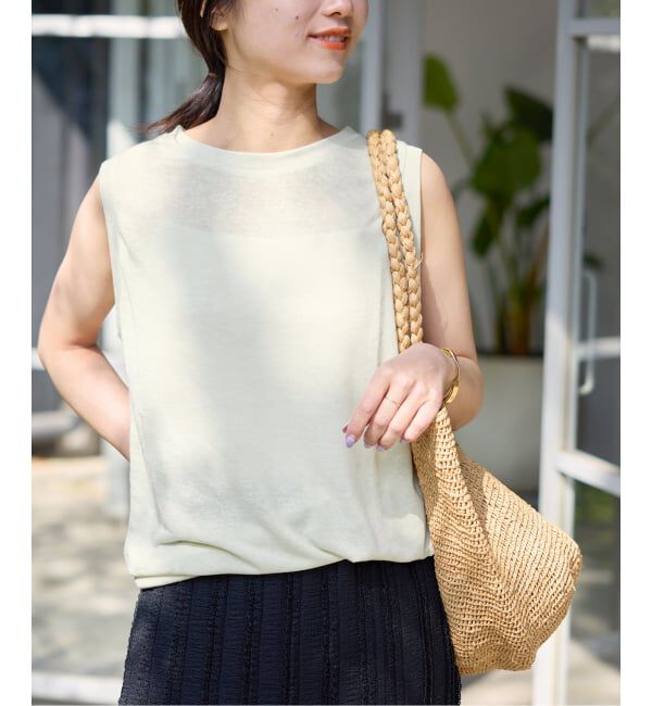 SLOBE IENA「《追加2》スラブ天竺ノースリーブTEE」|Tシャツ・カットソー|