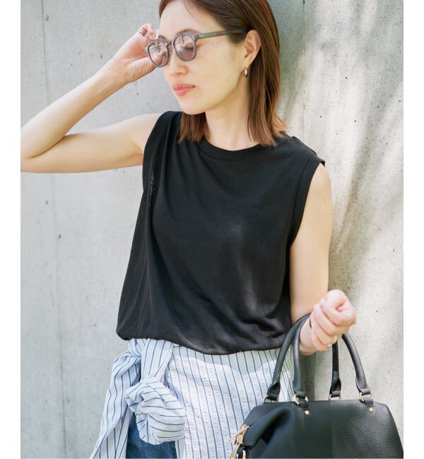 SLOBE IENA「《追加2》スラブ天竺ノースリーブTEE」|Tシャツ・カットソー|