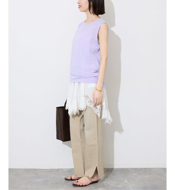 SLOBE IENA「《追加2》スラブ天竺ノースリーブTEE」|Tシャツ・カットソー|