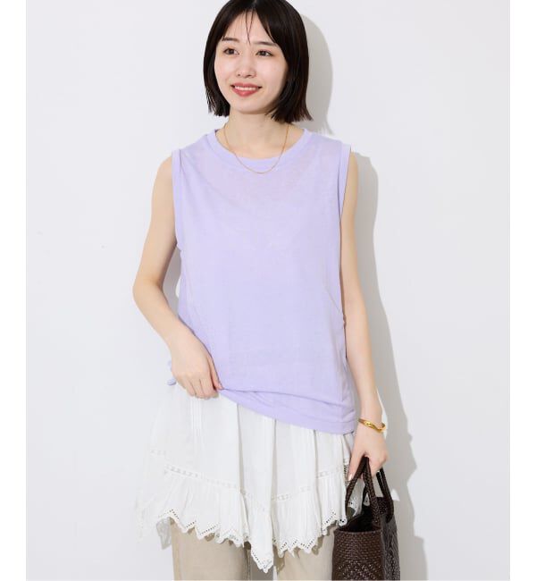 SLOBE IENA「《追加2》スラブ天竺ノースリーブTEE」|Tシャツ・カットソー|