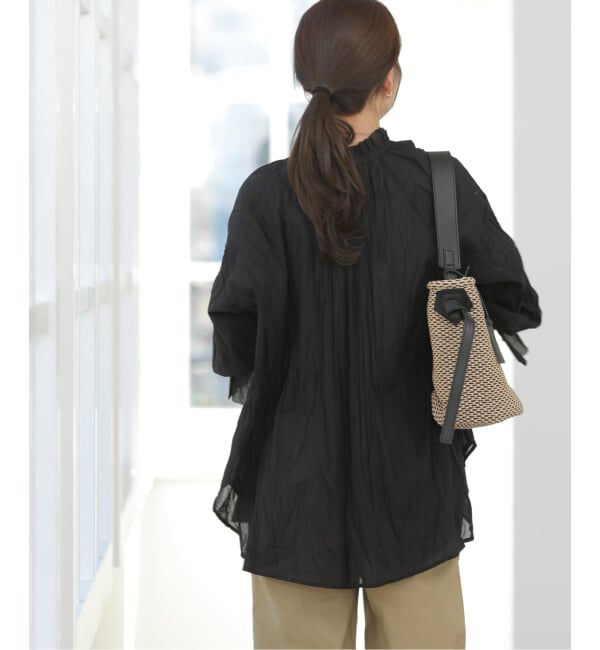 JOURNAL STANDARD relume「コットンボイルクリンクルタックフリルプルオーバー」|シャツ・ブラウス|
