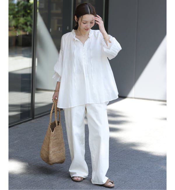 JOURNAL STANDARD relume「コットンボイルクリンクルタックフリルプルオーバー」|シャツ・ブラウス|