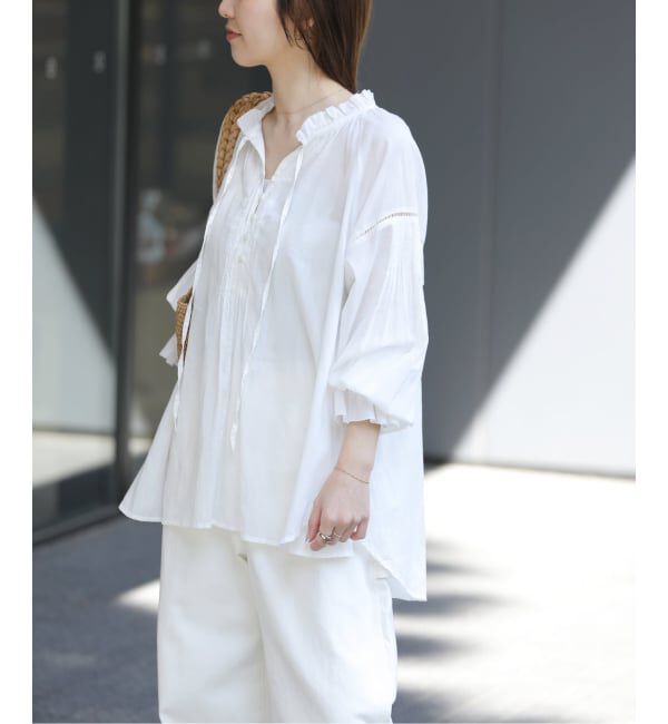 JOURNAL STANDARD relume「コットンボイルクリンクルタックフリルプルオーバー」|シャツ・ブラウス|