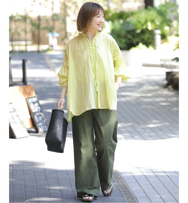 JOURNAL STANDARD relume「コットンボイルクリンクルタックフリルプルオーバー」|シャツ・ブラウス|