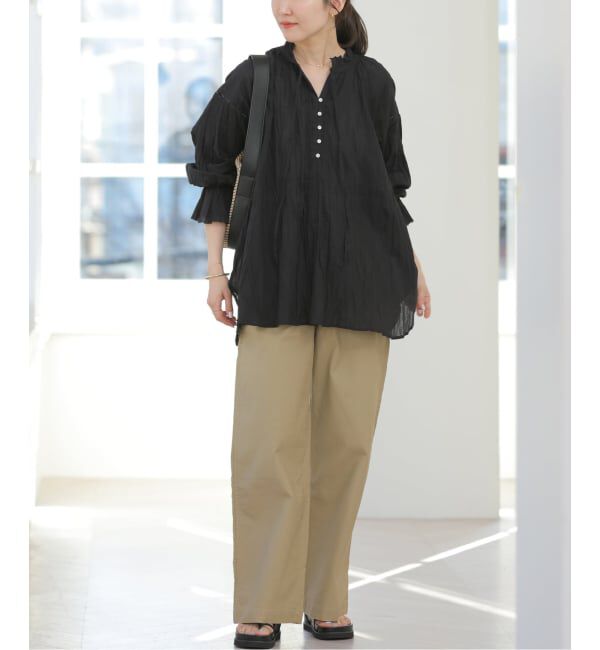 JOURNAL STANDARD relume「コットンボイルクリンクルタックフリルプルオーバー」|シャツ・ブラウス|