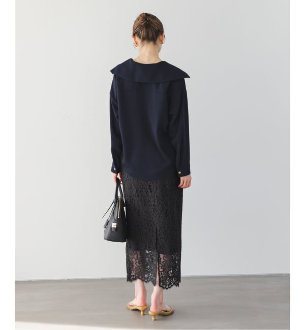 NOBLE「《追加 / WEB+一部店舗限定》リバーレースIラインスカート2」|スカート|