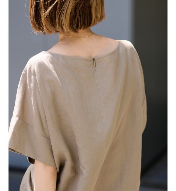 FRAMeWORK「≪洗える≫リネンmixレーヨンボートネックブラウス」|シャツ・ブラウス|